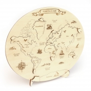  Puzzle montessori harta lumii din lemn